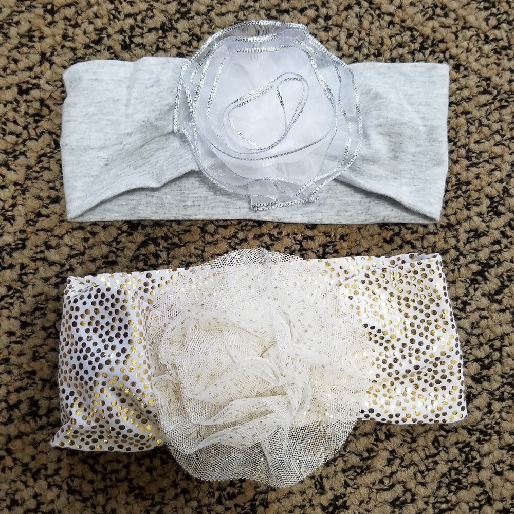2 headband bows